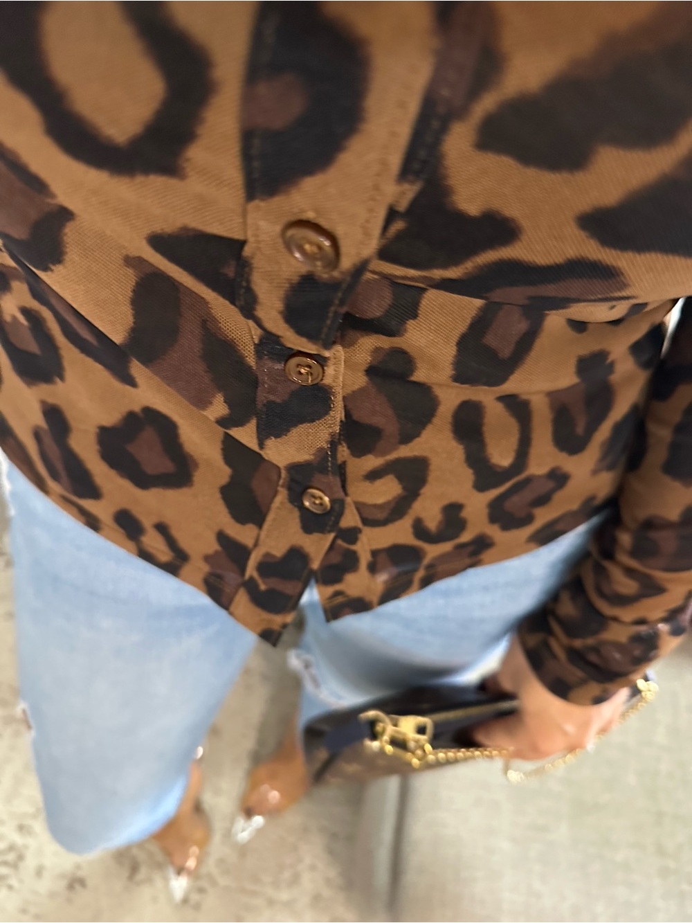 New🤎🍂 🐆 Fall Leopard Button Top - Picture 10 of 11
